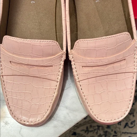 Kelly & Katie Blush Croc-Embossed Loafers - Picture 8 of 10